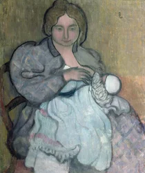 Maternité en robe blanche (Jean-Paul) c.1895